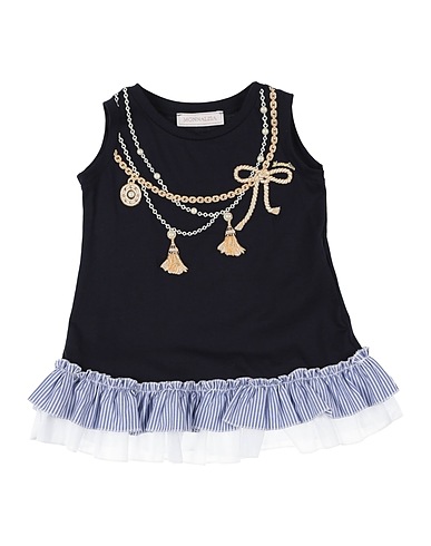 MONNALISA Tank top Navy 100% Cotton
