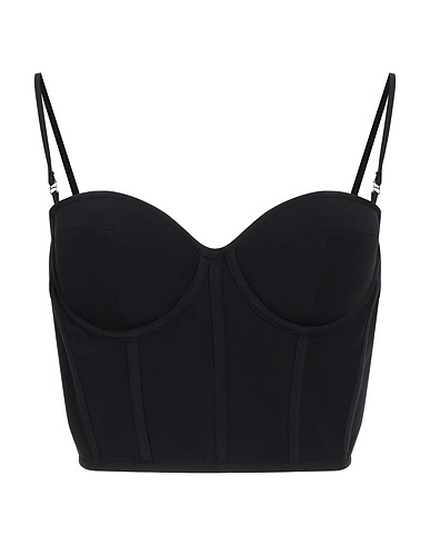 MCQUEEN Bustier Black 52% Viscose, 48% Acetate, Silk
