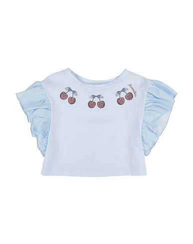 MONNALISA T-shirt Sky blue 100% Cotton