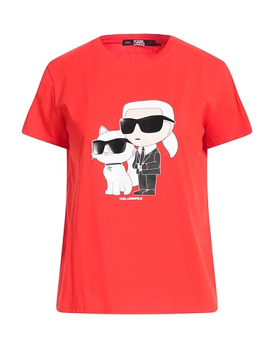 KARL LAGERFELD T-shirt Red Organic cotton