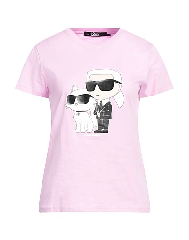 KARL LAGERFELD T-shirt Lilla Cotone organico