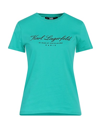 KARL LAGERFELD T-shirt Turquoise 100% Organic cotton