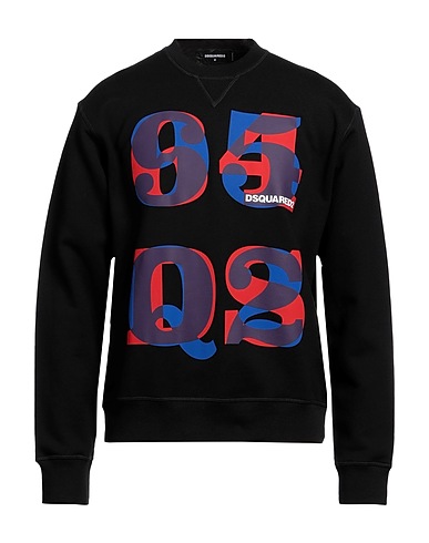 DSQUARED2 Sweatshirt Black 100% Cotton, Elastane