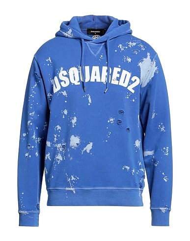 DSQUARED2 Hooded track jacket  Blue 100% Cotton, Elastane