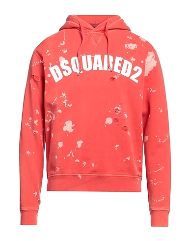 DSQUARED2 Hooded sweatshirt Salmon pink 100% Cotton, Elastane