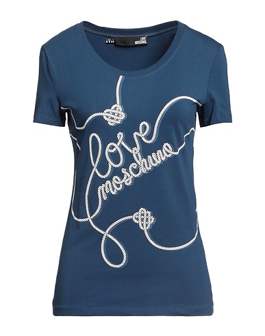 LOVE MOSCHINO T-shirt Navy 95% Cotton, 5% Elastane