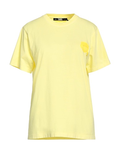 KARL LAGERFELD Basic T-Shirt Yellow 100% Organic cotton