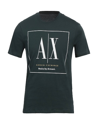 ARMANI EXCHANGE T-shirt Dark green 100% Cotton