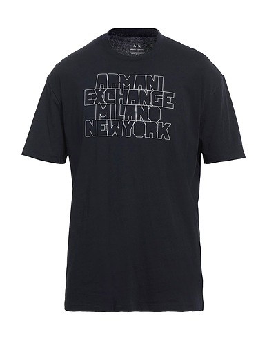 ARMANI EXCHANGE T-shirt Blu notte 100% Cotone