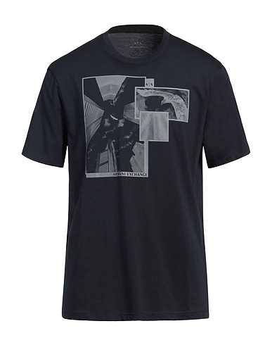 ARMANI EXCHANGE T-shirt Blu notte 100% Cotone