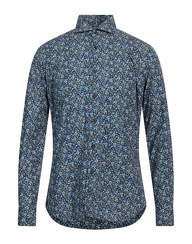 XACUS Patterned shirt Blue 100% Cotton