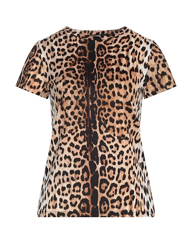 ROBERTO CAVALLI T-shirt Beige 86% Poliestere, 14% Elastan
