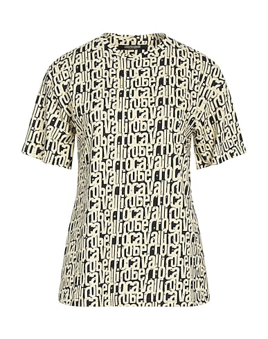 ROBERTO CAVALLI T-shirt Cream 100% Cotton