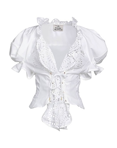 VIVIENNE WESTWOOD Lace shirts & blouses White 100% Cotton