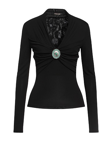 ROBERTO CAVALLI Top Black 100% Viscose