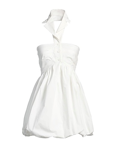 PHILOSOPHY di LORENZO SERAFINI Short dress White 97% Cotton, 3% Elastane