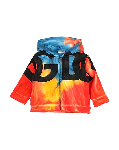 DOLCE&GABBANA Hooded track jacket  Orange 100% Cotton