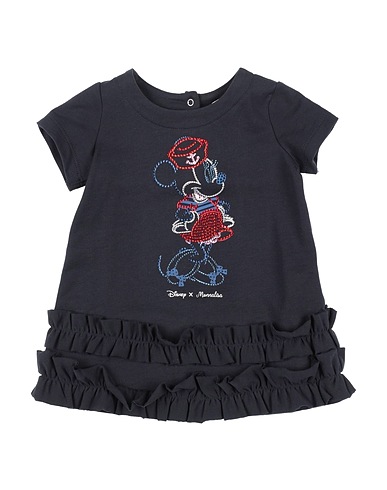 MONNALISA Vestito Baby  Blu notte 100% Cotone