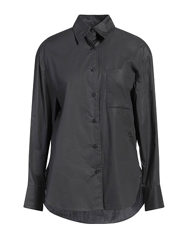 MARANT ÉTOILE Solid color shirts & blouses Charcoal 100% Organic cotton