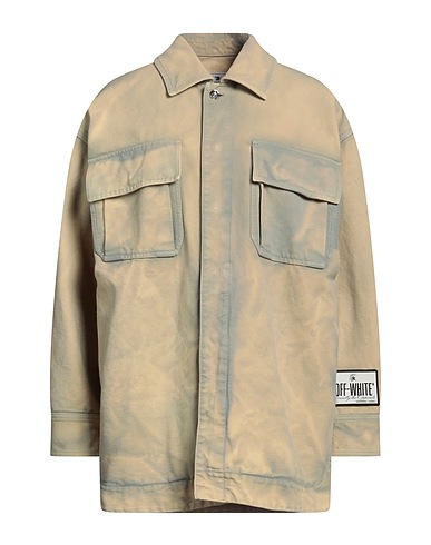 OFF-WHITE™ Patterned shirts & blouses Pastel yellow 100% Cotton