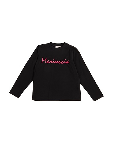 MARIUCCIA T-shirt Black 90% Cotton, 10% Elastane