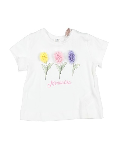 MONNALISA T-shirt Bianco 100% Cotone