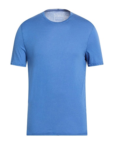 FEDELI Basic T-Shirt AZZURRO 100% Cotton