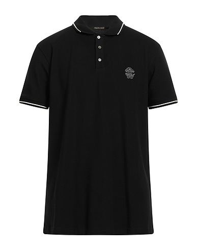 ROBERTO CAVALLI Polo shirt Black 100% Cotton