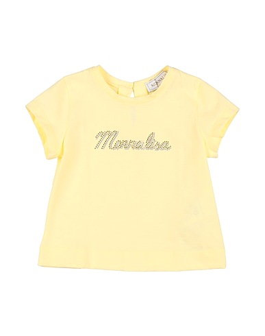 MONNALISA T-shirt Pastel yellow 100% Cotton