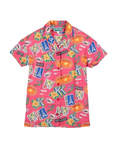 KENZO KIDS Dress Pink 50% Linen, 50% Cotton