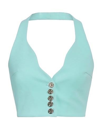 PINKO Top Verde chiaro 98% Poliestere, 2% Elastan