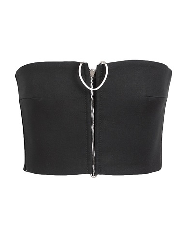 DION LEE Top Black 98% Organic cotton, 2% Elastane