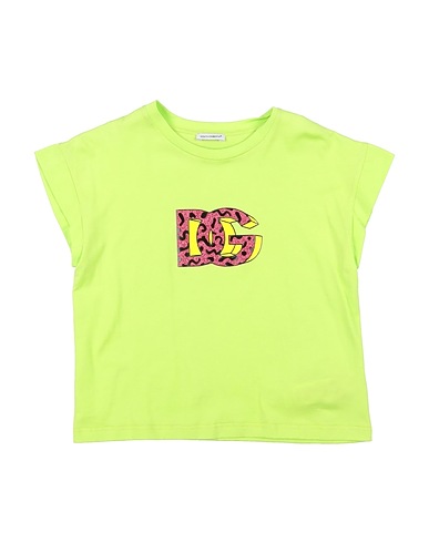 DOLCE&GABBANA T-shirt Light green 100% Cotton, Polyurethane, Polyester
