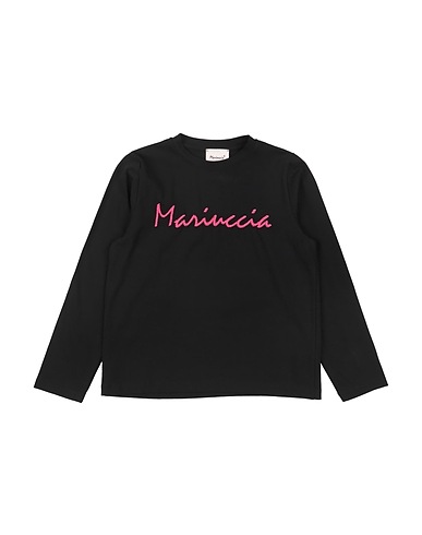 MARIUCCIA T-shirt Black 90% Cotton, 10% Elastane