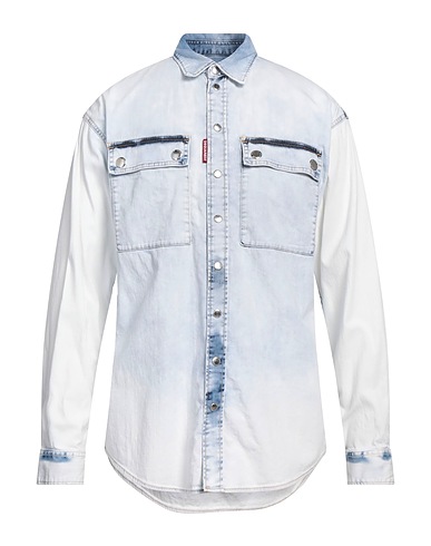 DSQUARED2 Denim shirt Blue 98% Cotton, 2% Elastane