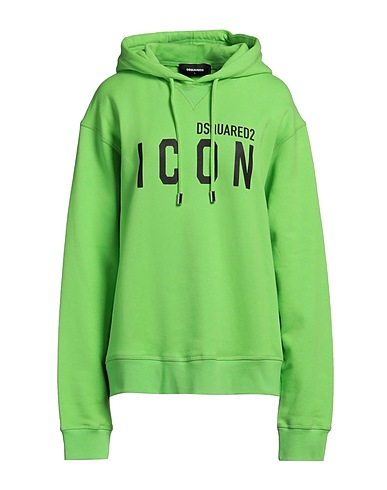 DSQUARED2 Felpa Verde lime 100% Cotone, Elastan