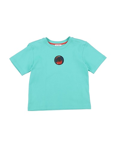 DOLCE&GABBANA T-shirt Turquoise 100% Cotton, Polyester