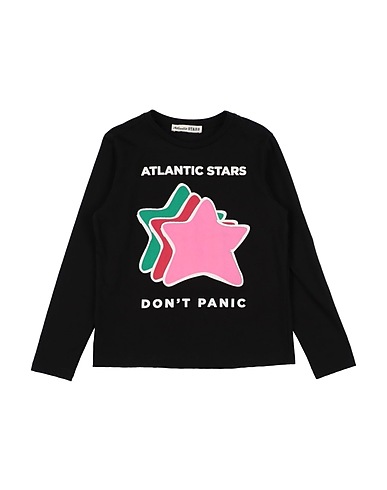 ATLANTIC STARS T-shirt Black 100% Cotton