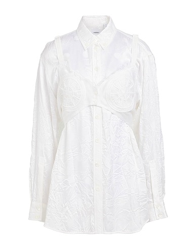 BURBERRY Hemden und Blusen aus Spitze Cremeweiß 100% Cupro, Polyamid, Baumwolle, Polyester