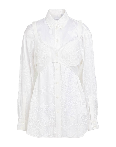 BURBERRY Solid color shirts & blouses 100% Cupro, Polyamide, Cotton, Polyester