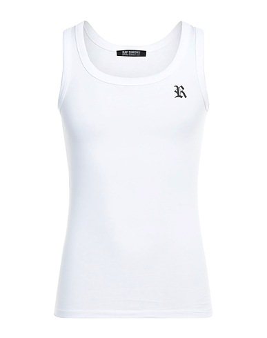 RAF SIMONS Tank top White 100% Cotton