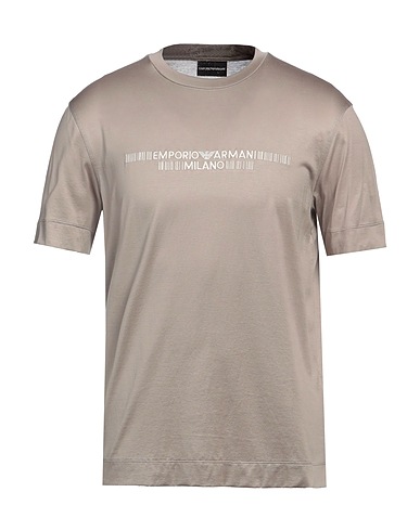 EMPORIO ARMANI T-shirt Light brown 70% Lyocell, 30% Cotton