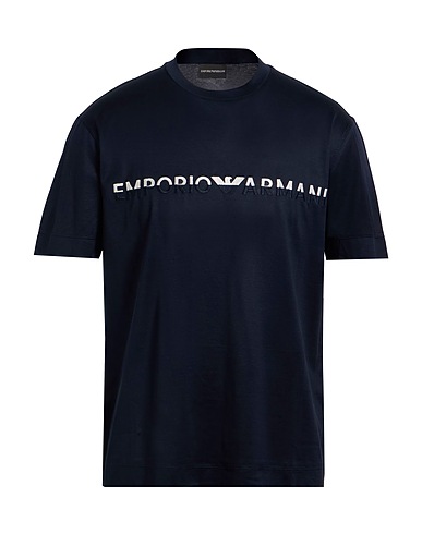 EMPORIO ARMANI Футболка Иссиня-чёрный 70% Лиоцелл, 30% Хлопок