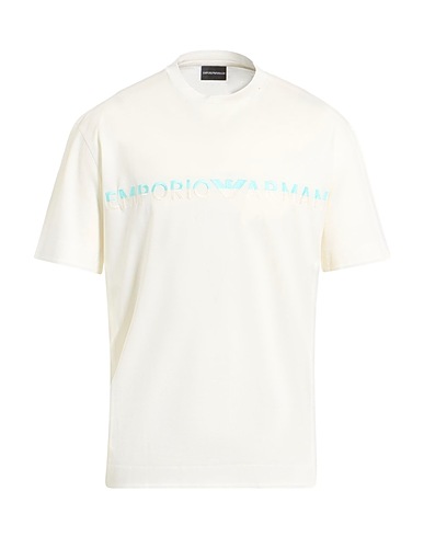 EMPORIO ARMANI T-shirt Ivory 70% Lyocell, 30% Cotton