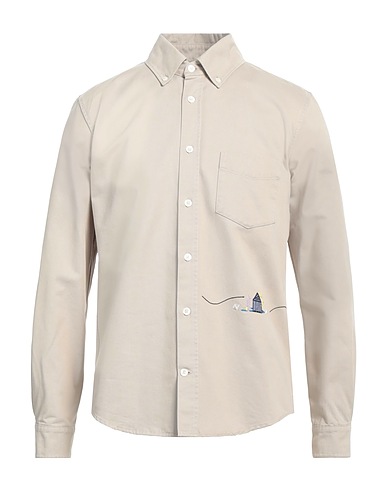 NICK FOUQUET Shirts Light grey 100% Cotton