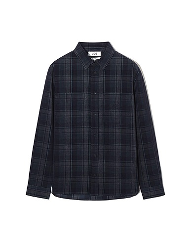 COS Camicia a quadri Blu navy 100% Cotone