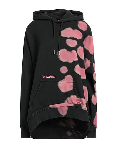 DSQUARED2 Hooded track jacket  Black 100% Cotton