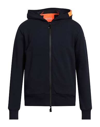 SUNS BOARDS Hooded track jacket  Midnight blue 89% Cotton, 11% Polyester