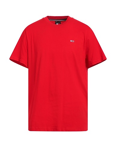 TOMMY JEANS Basic T-Shirt Red 100% Cotton