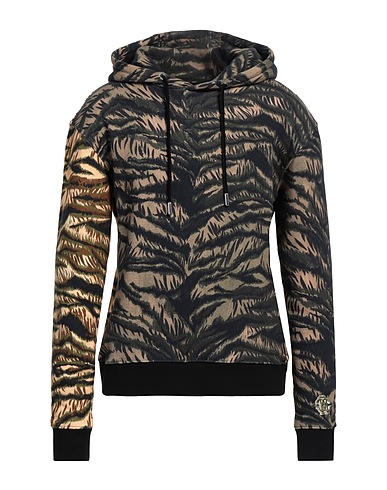 ROBERTO CAVALLI Hooded sweatshirt Military green 100% Cotton
